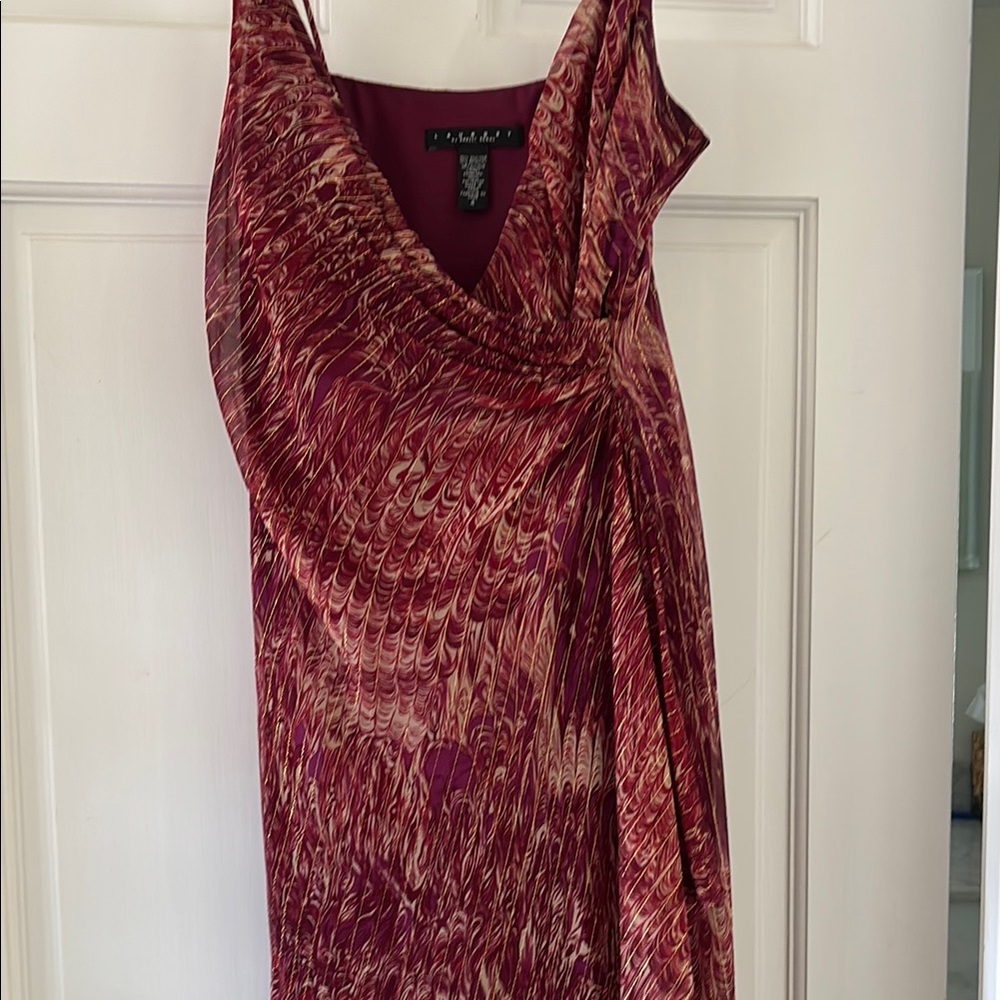 Elegant Women's Dress in Rich Burgundy by Laundry by Shelli Segal